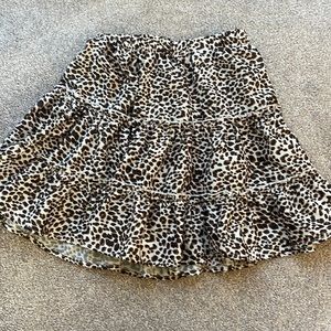 Cheetah ruffle skirt XS